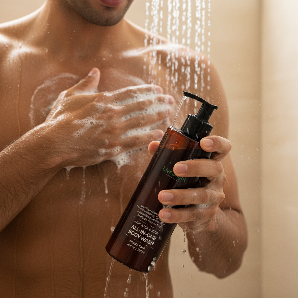 Person using All-in-one Body Wash