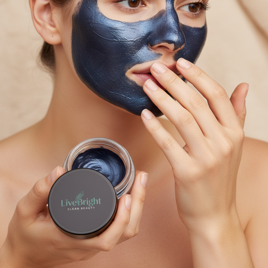 Woman applying Glow Mask