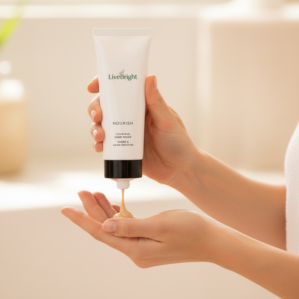 Woman applying Nourish Hand Cream