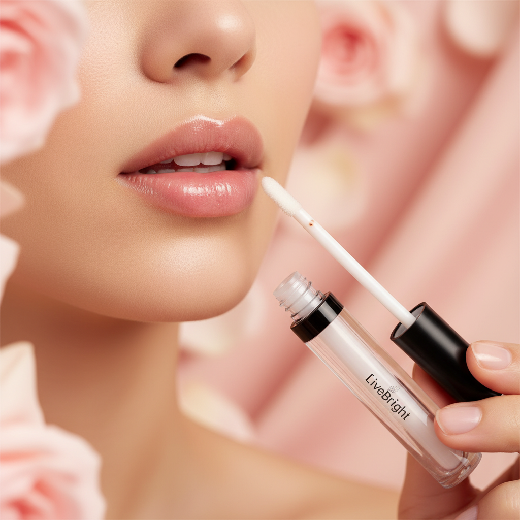 Woman applying Lip Plumper