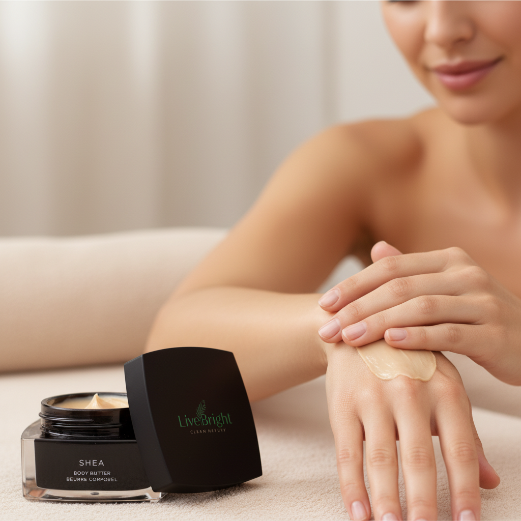 Woman applying Shea Body Butter